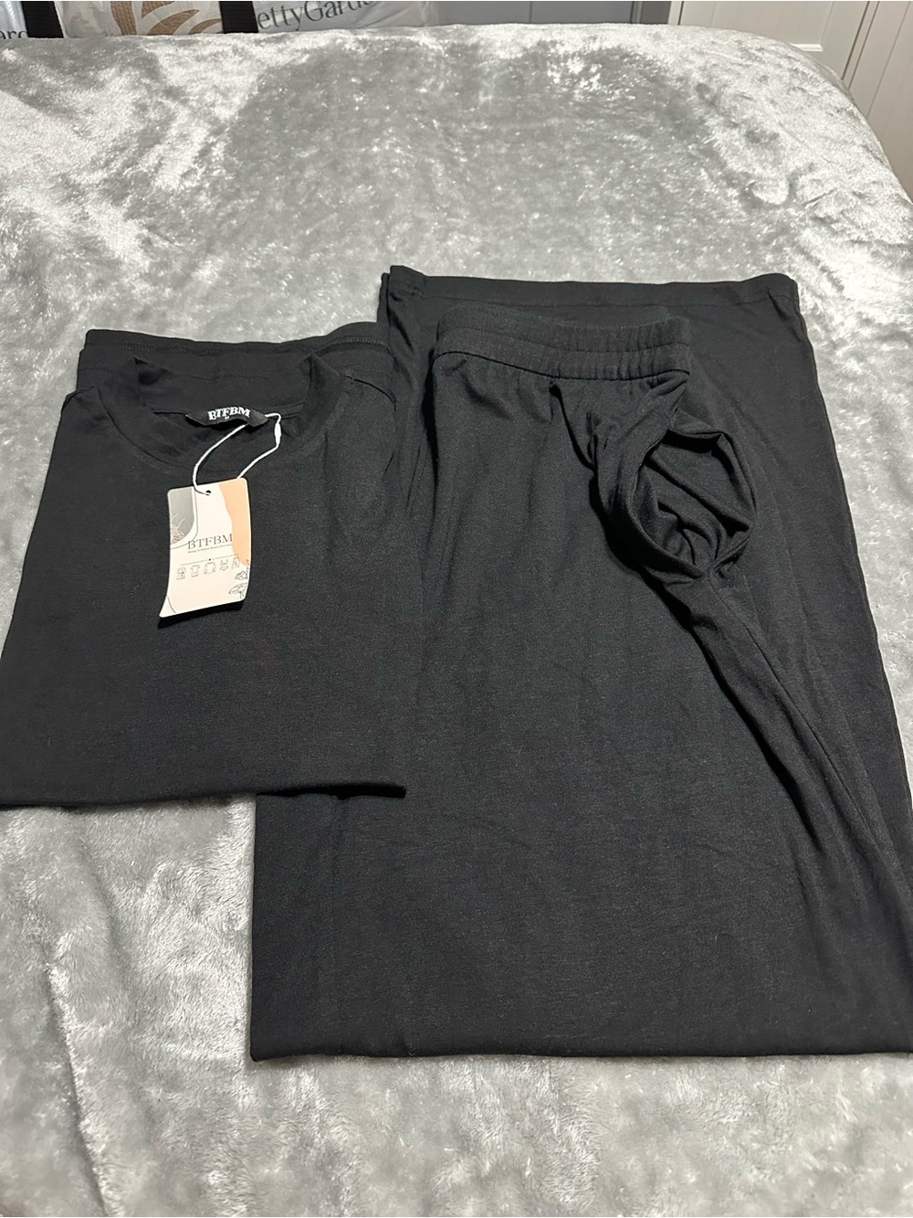 Black BTFBM Women's Soft Jogger Sweatpants set